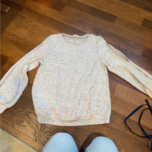 Lovestitch Gray Crew Neck Sweater with Textured Knit